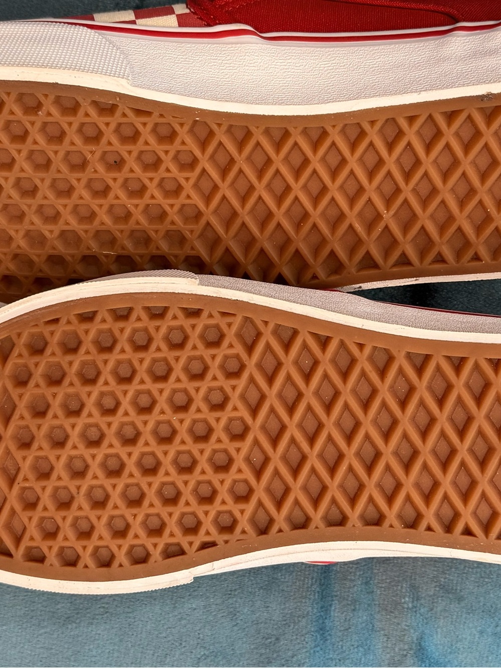 Vans woman’s Slip-On Checkerboard Red and White - Picture 3 of 3